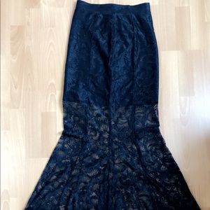 Gorgeous black lace mermaid skirt